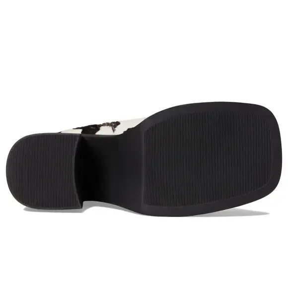 Steve Madden Klayton Platform Boot Women Size 9.5 Cow Print Chunky Heel - Picture 5 of 5